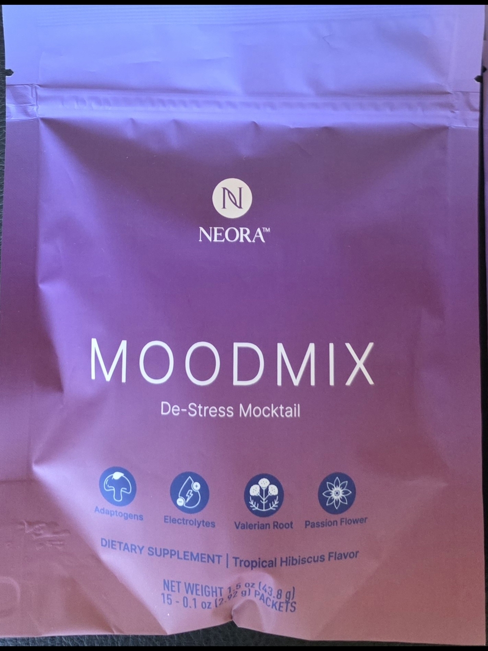 Neora MoodMix De-Stress Mocktail - Purple Tropical Hibiscus